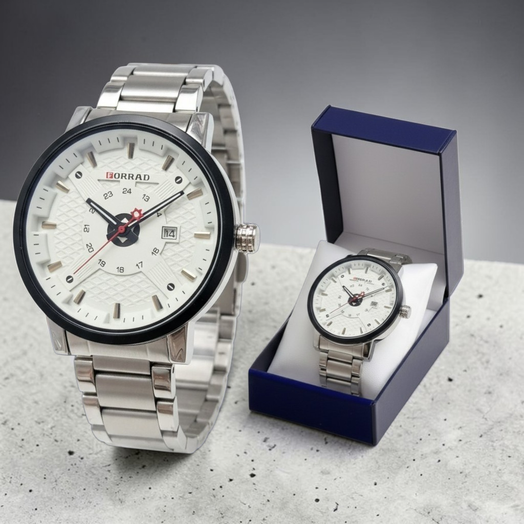 Forrad Watch Coffret Montre FORRAD Luxe avec dateur - Kadowet.tn