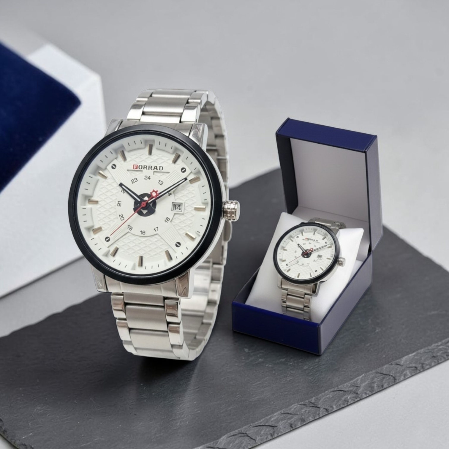 Forrad Watch Coffret Montre FORRAD Luxe avec dateur - Kadowet.tn