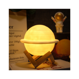 Lampe Saturne LED imprimée en 3D
