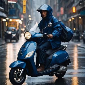 Ensemble Complet Veste & Pantalon Imperméables Coupe-Vent – Bleu Marine