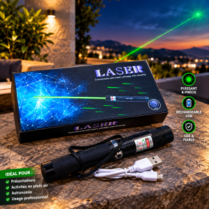 Lampe Torche Laser en Aluminium avec Sécurité