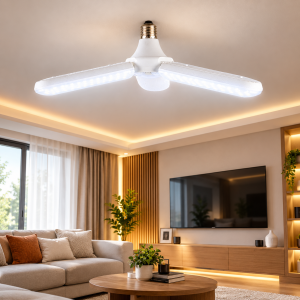 Ampoule LED Pliante E27 Type Ventilateur pour Garage