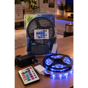 Kit Ruban LED RGB Étanche avec Télécommande & Alimentation 5M