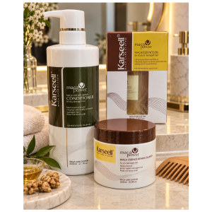 Pack de Soins Capillaires Karseell Collagène & Huile d'Argan (Conditioner + Masque + Sérum)