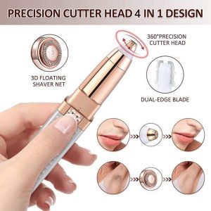Épilateur Électrique 4-en-1 Boxili – Tondeuse Sourcils, Visage & Corps Rechargeable