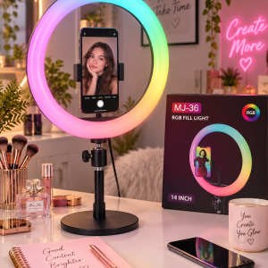 Anneau Lumineux LED Ring Light Professionnel avec Trépied Réglable