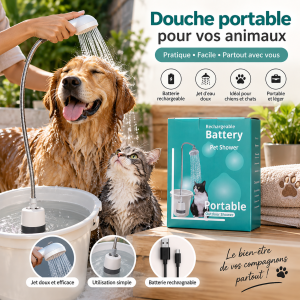 Douche Portable Rechargeable Extérieure pour Camping & Animaux